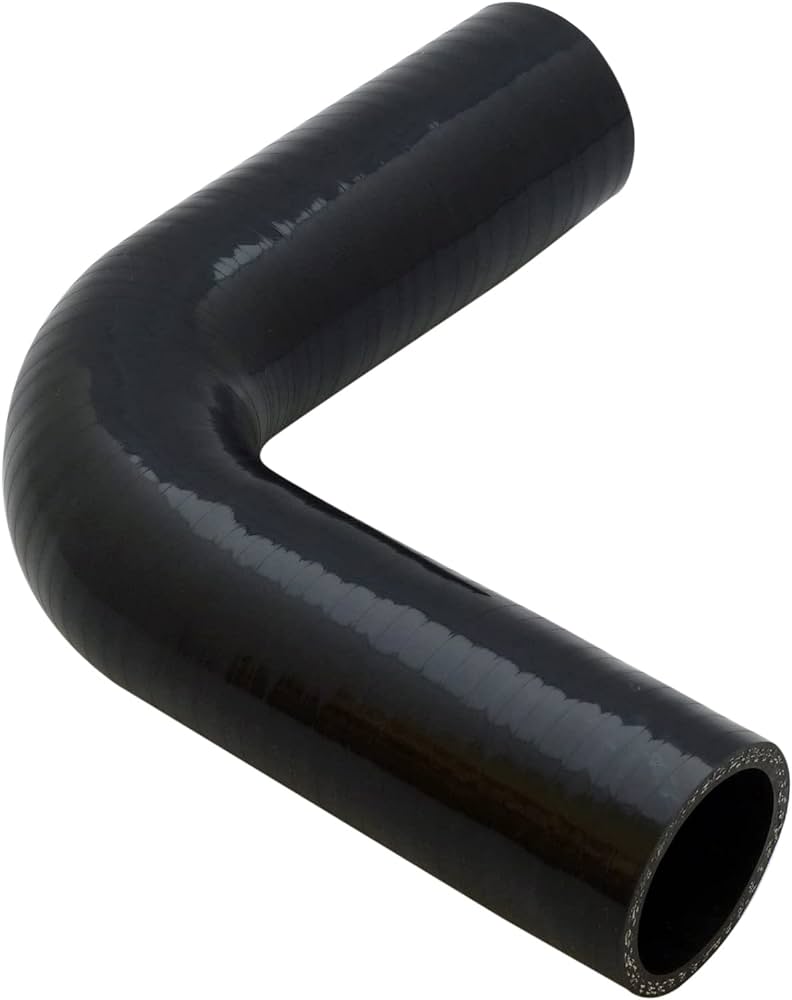 199174 - R15002601 R15002602 Radiator Hose 90D – Right-hand Silicon Shiny Gloss BLACK 1992-2000